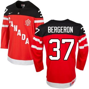 Olympic Hockey Patrice Bergeron Authentic Kinder Rot – Team Canada #37 100th Anniversary